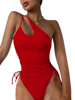 1 x RAW Customer Returns MUMZUGI Swimsuit Women Push Up Swimwear Tummy Control Swimsuit Bikini Set One Piece, Red M - RRP €27.6