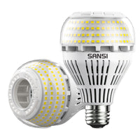 1 x RAW Customer Returns SANSI E27 LED lamp, 27W replaces 250W light bulb energy-saving LED light bulb, 5000K cold white 4000 lumens, not dimmable, super bright bulb for kitchen, workshop, garage, 7.7 x 12 cm, pack of 2 - RRP €34.9