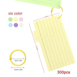 1 x RAW Customer Returns 300pcs index cards, index cards vocabulary cards with binder ring, 3.3 4.9 inch index cards lined index cards with ring for learning for school, office, home 6 colors  - RRP €9.91