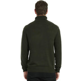 1 x RAW Customer Returns Kallspin Men s Turtleneck Wool Blend Pullover Sweater Green, 4XL  - RRP €42.99