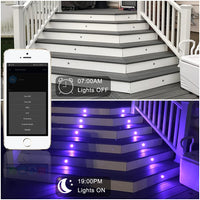 1 x RAW Customer Returns Pack of 6 Bluetooth LED recessed floor spotlights RGBWW for outdoors, 45mm dimmable LED floor spots for outdoors, patios, recessed floor lights, stairs, recessed spotlights, DC12V IP67 waterproof patio warm white  - RRP €55.45