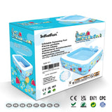 1 x RAW Customer Returns Inflatable pool, pool with inflatable soft floor, swimming pool, inflatable bathtub for indoor or outdoor, ball pit 185 148 56  - RRP €64.76