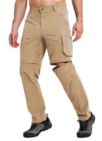 1 x Brand New BALEAF Men s Hiking Pants Zip Off Outdoor Pants Water-Repellent Trekking Pants Breathable with 4 Zipper Pockets UPF50 Khaki XL - RRP €55.99