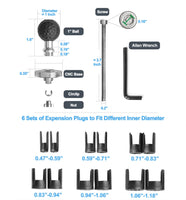 1 x RAW Customer Returns iMESTOU Motorcycle Fork Stem Cell Phone Mount, Anti-Theft Device, 1 Ball Cell Phone Mount with Double Socket Arm Fits RAM B Components 720 Rotatable for 3.5 -6.8 Cell Phones - RRP €36.44