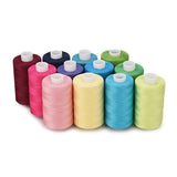 1 x RAW Customer Returns Simthread Cotton Sewing Thread Quilting Thread for Sewing and Quilting Machines - 550 Yards spool, 12 Bright Colors - RRP €18.99