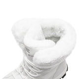 1 x RAW Customer Returns CLYCTIP Warm Lined Winter Shoes Women s Snow Boots Waterproof Outdoor Trekking Hiking Shoes Size 37-42 White, Adult, Women, 40, Numeric, EU shoe size system, M  - RRP €43.62