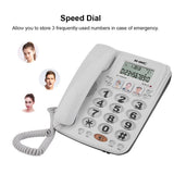 1 x RAW Customer Returns Vbestlife Landline Telephone with Large Screen and 2 Line Cable, Speed Dial Call Memory, Noise Cancellation Clear Sound, for Home Office Hotel - RRP €32.72