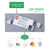 1 x RAW Customer Returns REYLAX LED transformer 24V 30W, LED driver 1.25A, LED power supply transformer 230V to 24V, LED transformer AC to DC switching low-voltage transformer, constant voltage LED driver for LED lighting, not dimmable - RRP €13.52