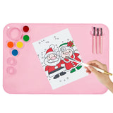 12 x Brand New Silicone Painting Mat,Silicone Craft Mat,Silicone Painting Craft Mat,Heat Resistant Non-Stick Craft Mat with Cleaning Cup,Silicone Craft Mat for Painting,Art,Modeling and DIY Creation Pink  - RRP €156.72