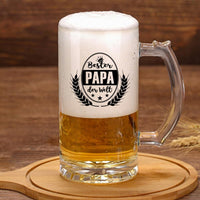 1 x RAW Customer Returns Best DAD in the world beer mug beer glass 0.5 liter in a gift box, retirement gift beer gifts for men, gift for DAD for Father s Day gift birthday anniversary Father s Day Christmas - RRP €16.99