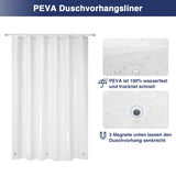 1 x RAW Customer Returns WELTRXE shower curtain 2 in 1 set, basic liner made of PEVA with magnet and digital print, shower curtains made of polyester, anti-mold shower curtain, waterproof, washable, 180 cm shower curtains, branches - RRP €20.81