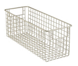 1 x RAW Customer Returns mDesign all-purpose basket the flexible storage basket silver wire basket with handles universally applicable stable grid box - RRP €23.06