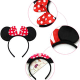 26 x Brand New YKKJ Mouse Ears Headband, Minnie Mouse Ears Mickey Headband for Masquerade, Birthday Party, Party Night, Cartoon Club Red and Black  - RRP €193.44