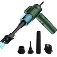 1 x RAW Customer Returns Electric Dust Blower, 3 in 1 Portable Foldable Handheld Vacuum Cleaner, Dust Blower and Compressed Air Spray, 3-Speed Air Duster Air Pressure Spray, Cordless Handheld Vacuum Cleaner for Car and Home - RRP €16.8