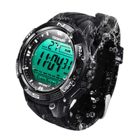 1 x RAW Customer Returns 10 ATM Waterproof Digital Sport Wrist Watch Alarm, Stopwatch, Timer, Dual Time, Black, Strap - RRP €52.8