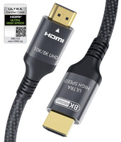 1 x RAW Customer Returns Adauxter 10k 8k HDMI 2.1 Cable 5M, Certified Ultra High Speed HDMI Cable 4K 144Hz 120Hz 8K60Hz eARC DTS X D-olby Atmos HDR10 HDCP2.3 Compatible Mac PS5 X-box Gaming PC TV RTX4090 - RRP €21.98