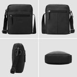 1 x RAW Customer Returns LEABAGS leather small shoulder bag for men I messenger bag with shoulder strap I shoulder bag I men s travel bag I tote bag I handbag I cell phone bag I leather handmade I Nature Black - RRP €40.28