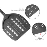 1 x RAW Customer Returns Ga HOMEFAVOR Perforated Pizza Peel, Hard Anodized Aluminum Pizza Peel with Removable Handle for Homemade Pizzas, Bread, Pies - RRP €26.75