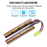 1 x RAW Customer Returns melasta 2pack 9.6V NiMH Airsoft Battery 1600mAh Butterfly Softair Battery with Mini Tamiya Connector for M4, M249, G36, M110, SR25, M240B, M14, RPK, PKM, L85, AUG, G3 - RRP €34.99