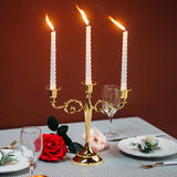 1 x RAW Customer Returns Sziqiqi Aluminum Candlestick Dining Table Candlelight Dinner Hotel Decoration Home Decoration, Table Decoration, Gold - RRP €20.62