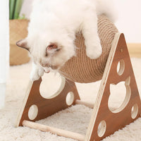 3 x Brand New UKCOCO Pet Accessories 1pc wooden cat scratching ball Sise rope cat climbing stand funny cat toy - RRP €90.72