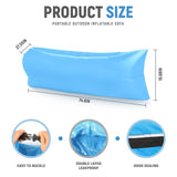 1 x RAW Customer Returns KEEPAA Inflatable Sofa Camping Lounger Inflatable Sea Bed for Travel Beach Musical Picnics Parties - Waterproof Anti Air Leaks Blue  - RRP €21.58