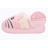 1 x RAW Customer Returns KVbabby slippers girls slippers plush boys cotton slippers children warm cat soft slippers women winter cartoon lightweight non-slip slippers 21-22 EU label size 14-15 Pink2 - RRP €19.15