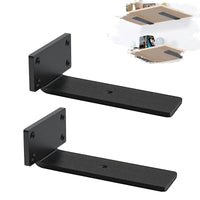 1 x RAW Customer Returns MLOQI Pack of 6 shelf brackets, black, shelf bracket, shelf bracket, heavy duty angle, shelf wall bracket, shelf bracket, heavy duty 12.5 cm - RRP €33.43