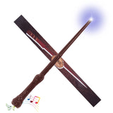 1 x RAW Customer Returns Aomig Magic Wand Children s Luminous Magic Wand with Light and Sound, Luminous Wand for Wizards Apprentices, Costume Accessories for Halloween Cosplay Carnival, Approx. 36 cm Brown-B  - RRP €9.97