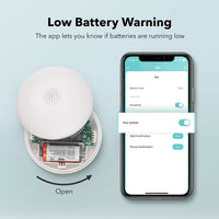 1 x RAW Customer Returns HBN WLAN water detector set of 2 smart water alarm WiFi water sensor water monitor battery operated with 75dB volume for washing machine, bathroom, kitchen, basement etc. - RRP €31.75