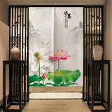 2 x Brand New GIBZ Japanese Noren Door Curtain Landscape Pattern Cotton Linen Long Door Tapestry for Home Textiles Style 1 100x200cm - RRP €80.08