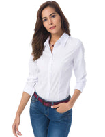 1 x RAW Customer Returns Atnlewhi Women s Blouse Shirt Basic Kent Collar Long Sleeve Stretch Leisure Formal Casual Business Work Elegant Shirts as3, Alpha, m, Regular, Regular, White  - RRP €26.99