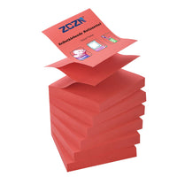 1 x RAW Customer Returns ZCZN Z-Notes, 6 Red Self-Adhesive Notepads, Self-Adhesive Notes 76 x 76 mm, 80 Sheets per Pad - 480 Sheet Self-Adhesive Notes - RRP €7.56