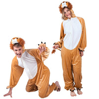 1 x RAW Customer Returns Boland - Plush lion costume, various sizes, overall for adults, king of the animals, carnival, theme party - RRP €43.1