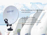 1 x RAW Customer Returns SCHWAIGER 9604 Camping satellite system Satellite system complete set digital Camping accessories Satellite dish SAT case including Single LNB Sat receiver HD satellite cable 10m Sat antenna steel 35 x 38cm - RRP €103.16