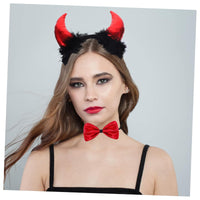 13 x Brand New IWTBNOA 3pcs Devil Horns Costume Set, Devil Costume Women, Devil Horns Headband, Halloween Costume Women Devil with Bow Tie, Devil Tail and Devil Horn, for Adults Carnival Masquerade Cosplay - RRP €78.52