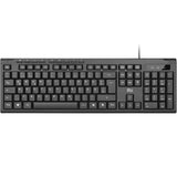 1 x RAW Customer Returns Rii Wired Keyboard, PC Keyboard USB, Business Slim Keyboard with Cable for Computer, Laptop, Mac, Windows, macOS, QWERTZ German Layout Black - RRP €12.6