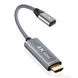 1 x RAW Customer Returns BASESAILOR USB-C Female to HDMI Male Cable Adapter, USB Type C 3.1 Input to HDMI Output Converter, 4K 60Hz USBC Thunderbolt 3 Adapter for Monitor, MacBook Pro, Mac Air, Chromebook Pixel - RRP €20.38