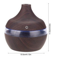 1 x RAW Customer Returns Fdit 300ML Wood Grain USB Humidifier Colorful LED Night Light Mist Maker Essential Oil Socialme-EU - RRP €97.64