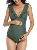 1 x RAW Customer Returns Summer Mae Maternity Women s Swimsuit One Piece Maternity Swimwear Green Beach Bikini M - RRP €43.07