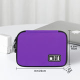 1 x RAW Customer Returns FYY Electronic Organizer Bag USB Cable Organizer Cable Organizer Smart Case for Cable Waterproof Power Cord Charger Phone Headphone Purple Electronic Organizer - RRP €32.4