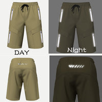 1 x RAW Customer Returns Logas MTB Men s Cycling Shorts,Men s Mountain Bike Shorts Breathable Cycling Shorts,MTB Shorts for Men with 6 Pockets,Khaki,L - RRP €35.99