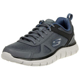 1 x RAW Customer Returns Skechers men s women s lace-up running shoes, gray navy, 44 EU - RRP €57.66