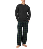 1 x RAW Customer Returns LAPASA Checked Men s Pajama Set with Pockets and Drawstring, Cotton Shirt Flannel Trousers Set M79, Microfleece M129 XL Multicolour - RRP €39.34