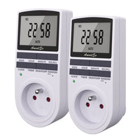 1 x RAW Customer Returns Awootsv Digital Daytime Timer Electric Timer with LCD Display and Random Mode Pack of 2  - RRP €30.32