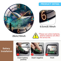 5 x Brand New Cooltto 10inch Modern Wall Clock Silent Non-Ticking Battery Operated Art Lens Quartz Movement Decorative Clocks for Bedroom Living Room - RRP €102.0