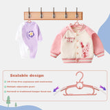 1 x RAW Customer Returns Children s clothes hangers that grow with the child, JSF Set20 Pink Stackable clothes hangers with kitten hooks, non-slip baby clothes hangers, children s clothes hangers for children s clothing, baby wardrobe- RRP €20.71