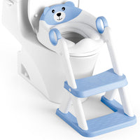 1 x RAW Customer Returns Rabb 1st toilet ladder for children, upgraded children s toilet for boys and girls, 2-in-1 children s toilet seat with stairs, splash-proof and non-slip footboard. - RRP €39.98