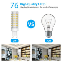 1 x RAW Customer Returns Klighten 6 Pack 9W G9 LED Lamp 700 Lumen, No Flickering and 4000K Natural White G9 LED Bulb Replacement 70W G9 Halogen Lamp, 360 Beam Angle, Not Dimmable - RRP €19.3