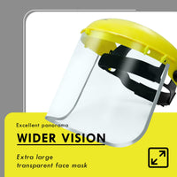 1 x RAW Customer Returns CCLIFE PROBAUWERK Face Protection Transparent Adjustable Protective Face Shield with PC Visor and Adjustable Headband Ideal for Welding, Metal Cutting and Splash and Forehead Protection - RRP €19.99